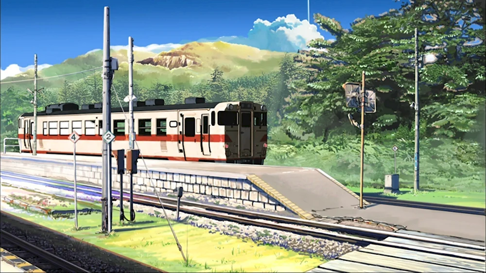 Макото Синкай железная дорога