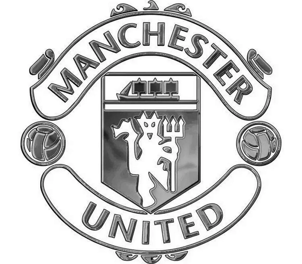 Манчестер Юнайтед черно белая эмблема