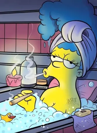 Мардж симпсон в ванной