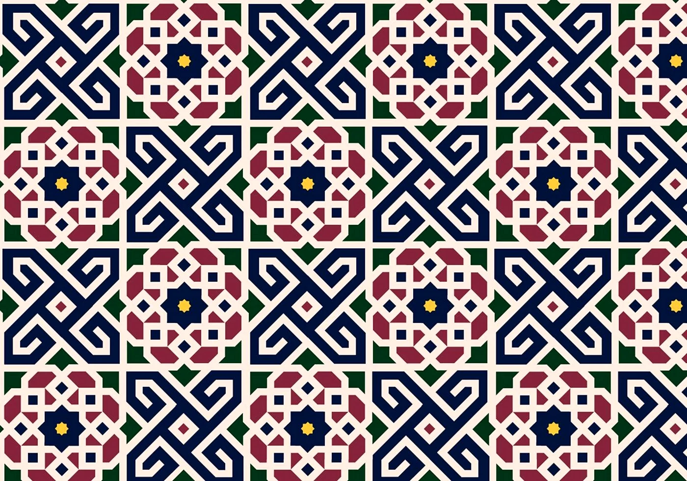 Марокко орнамент Гирих вектор