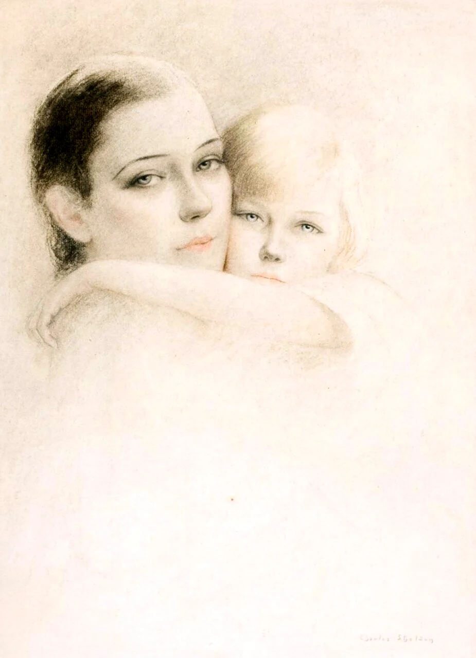 Мать с ребенком портрет г-жи Прейс . 1809