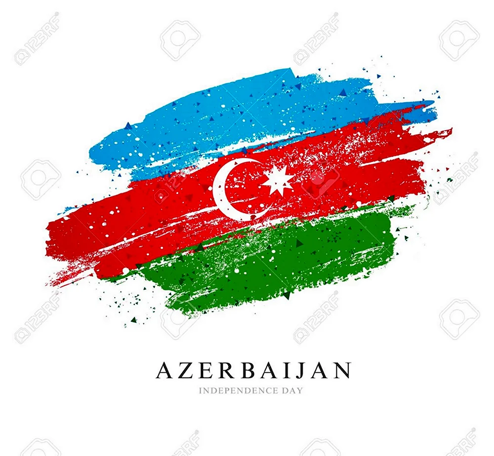 Мазок флаг Азербайджана