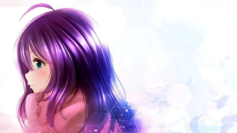 Мики Чан с фиолетовыми волосами