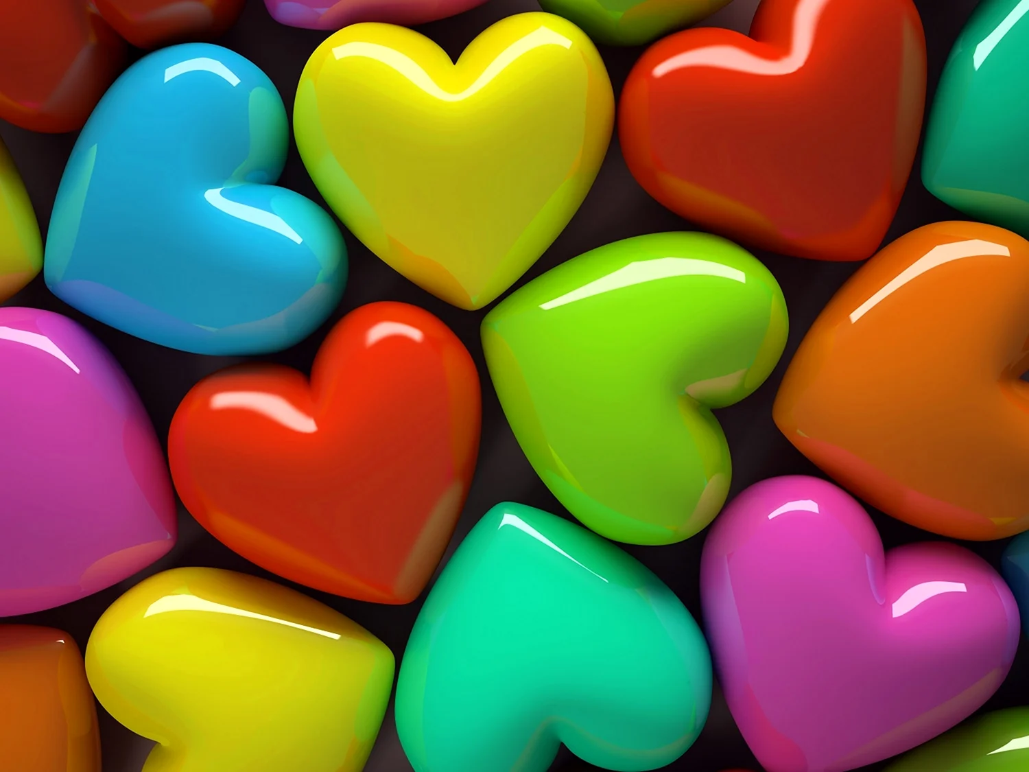 Миллион сердечек разноцветные