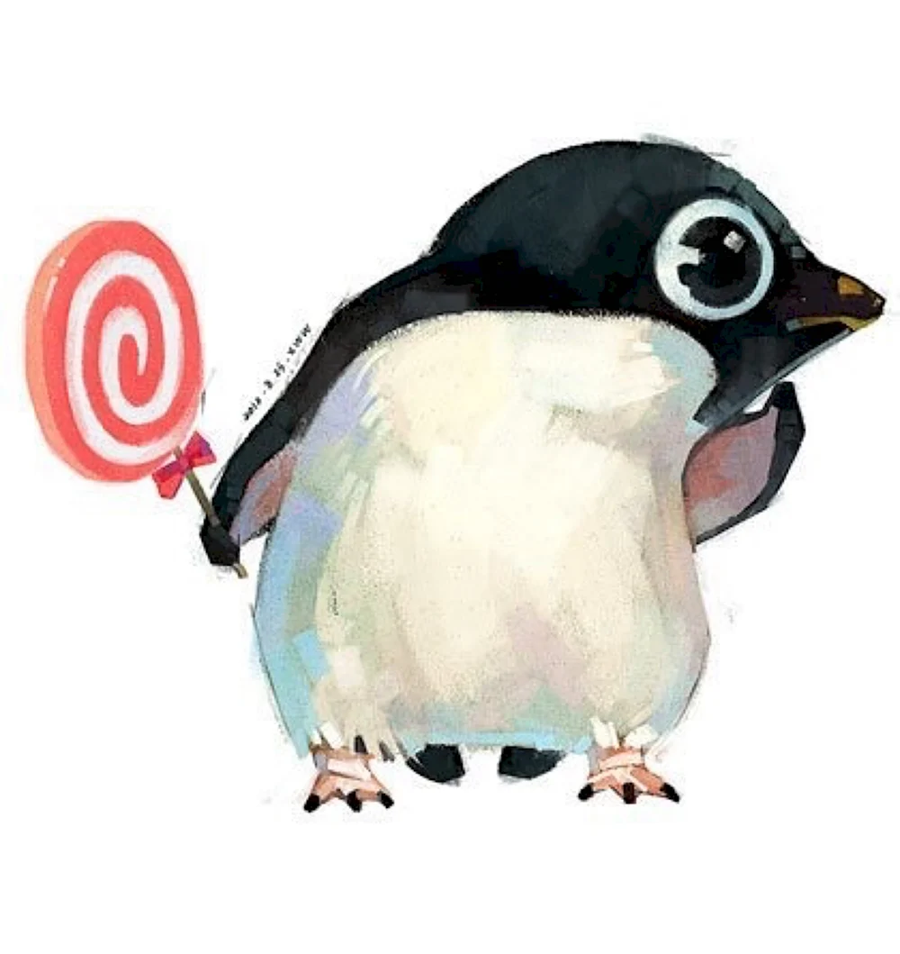 Милый Пингвинчик рисунок