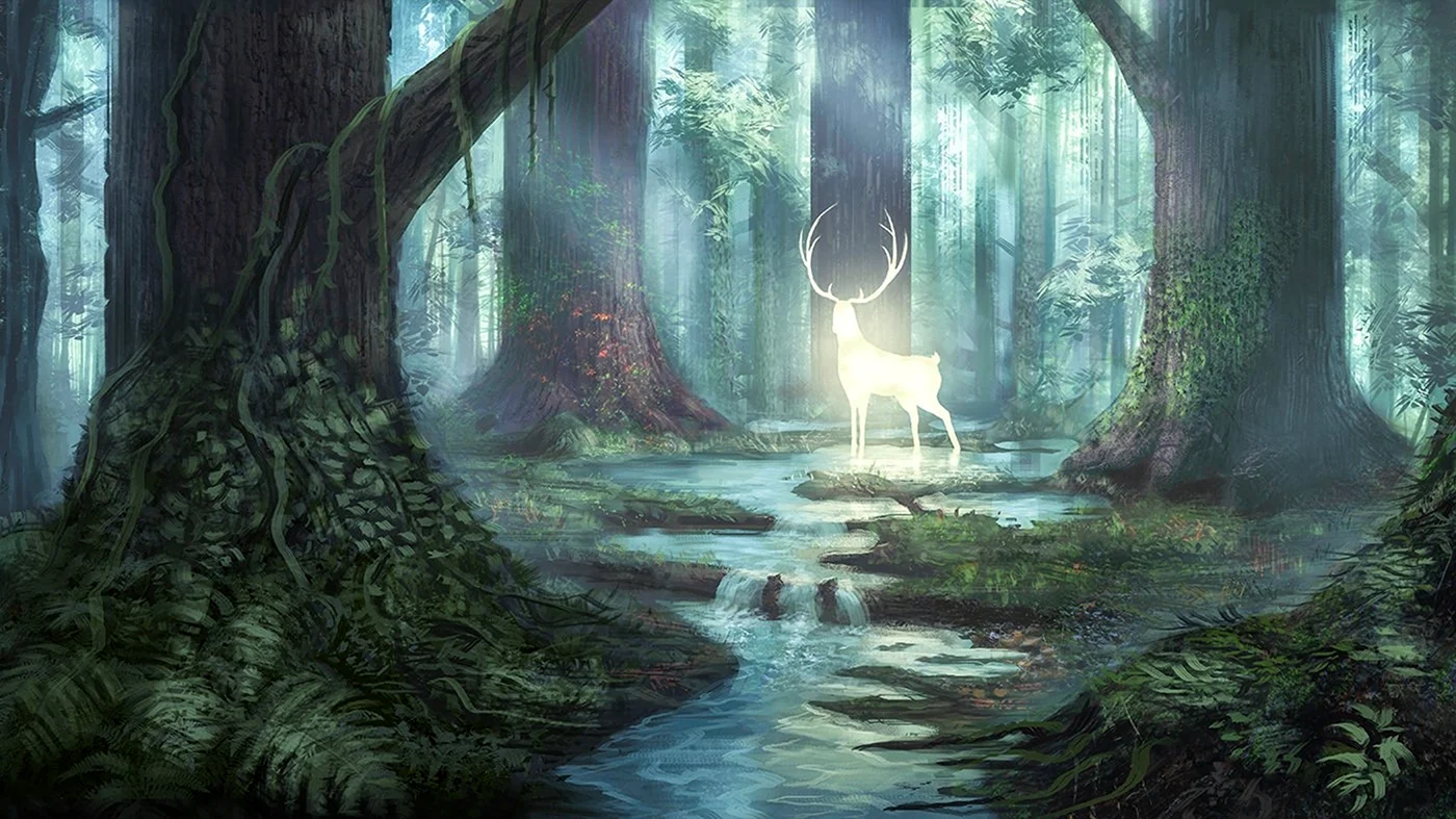 Мистические существа в лесу