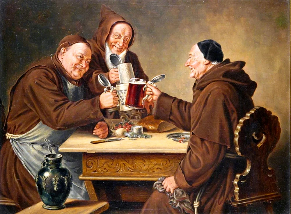 Монахи пьют пиво