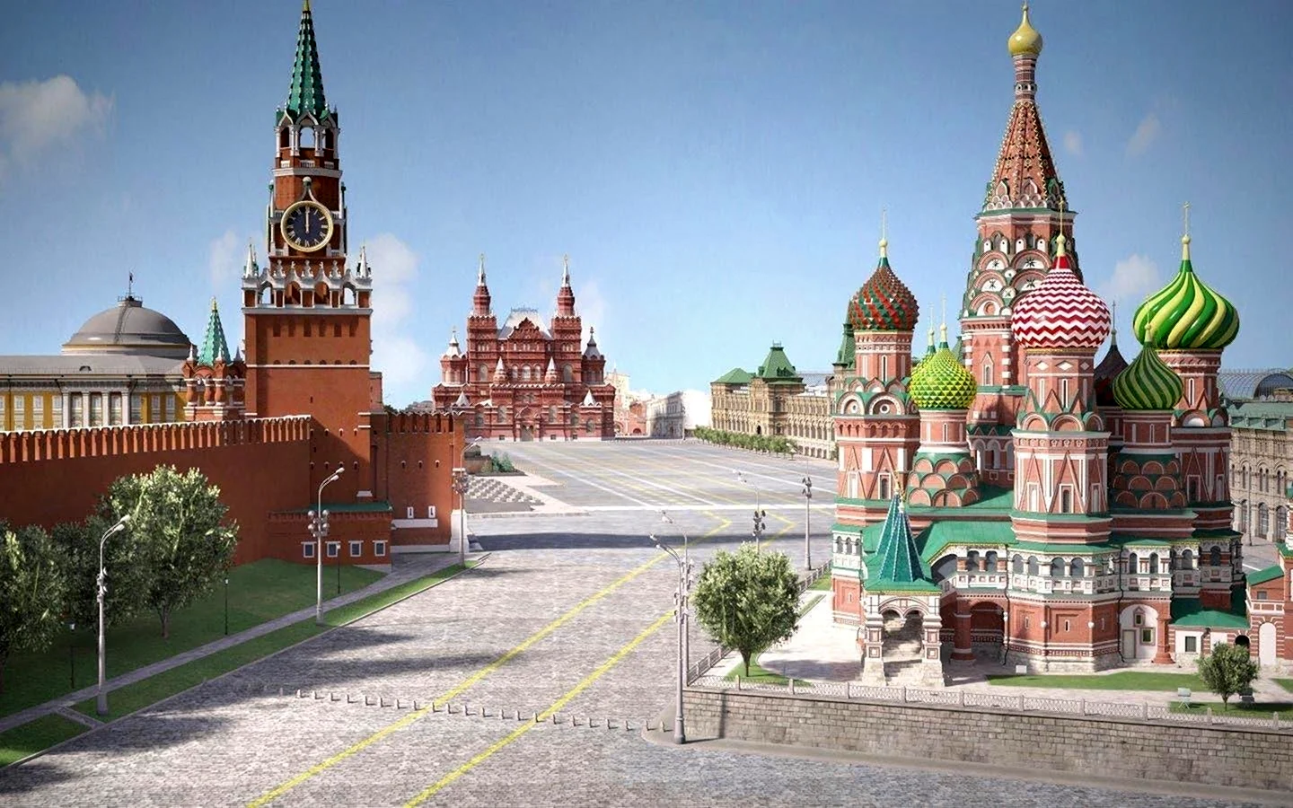 Москва красная площадь 3д модель