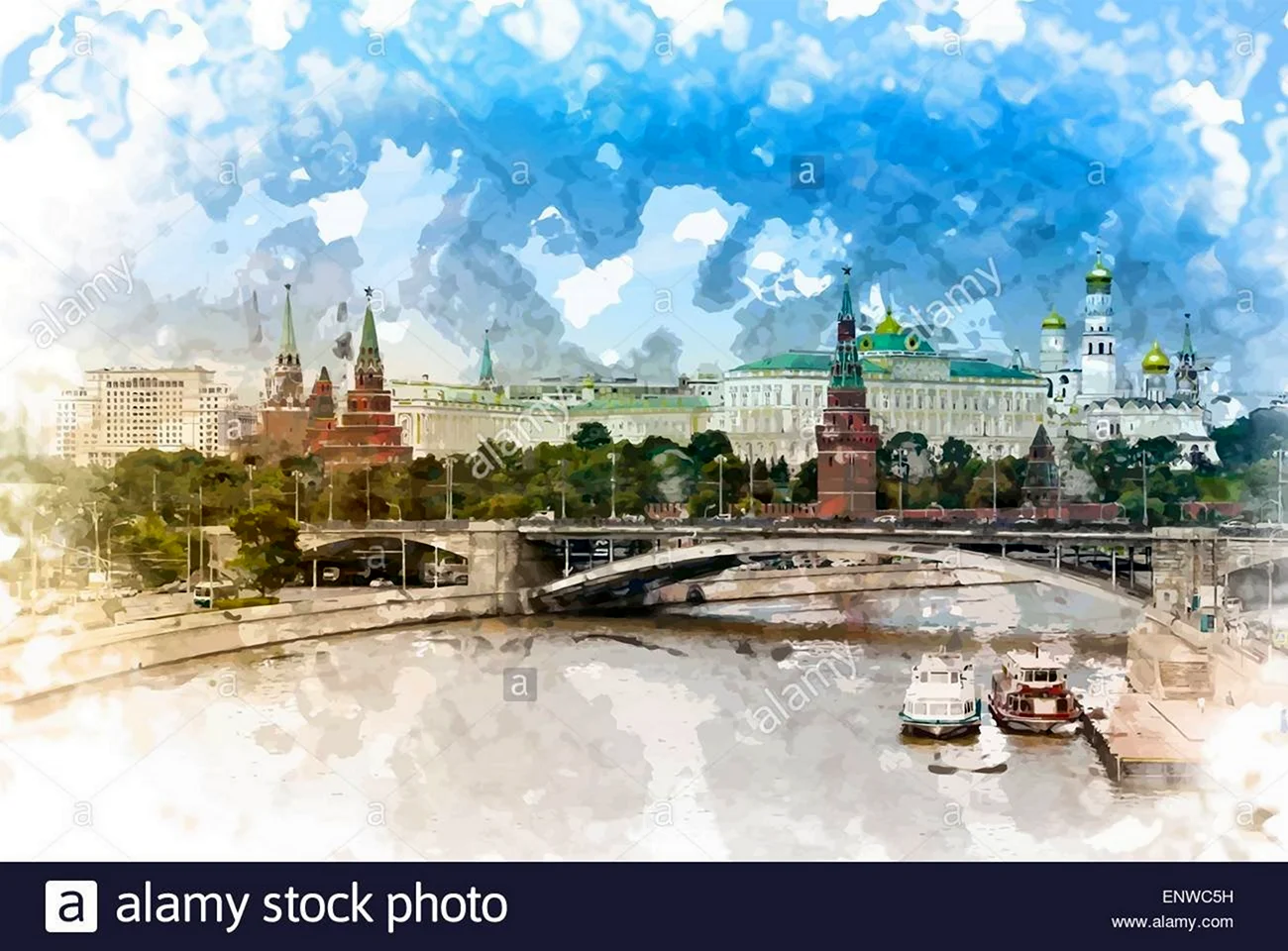 Москва река вектор