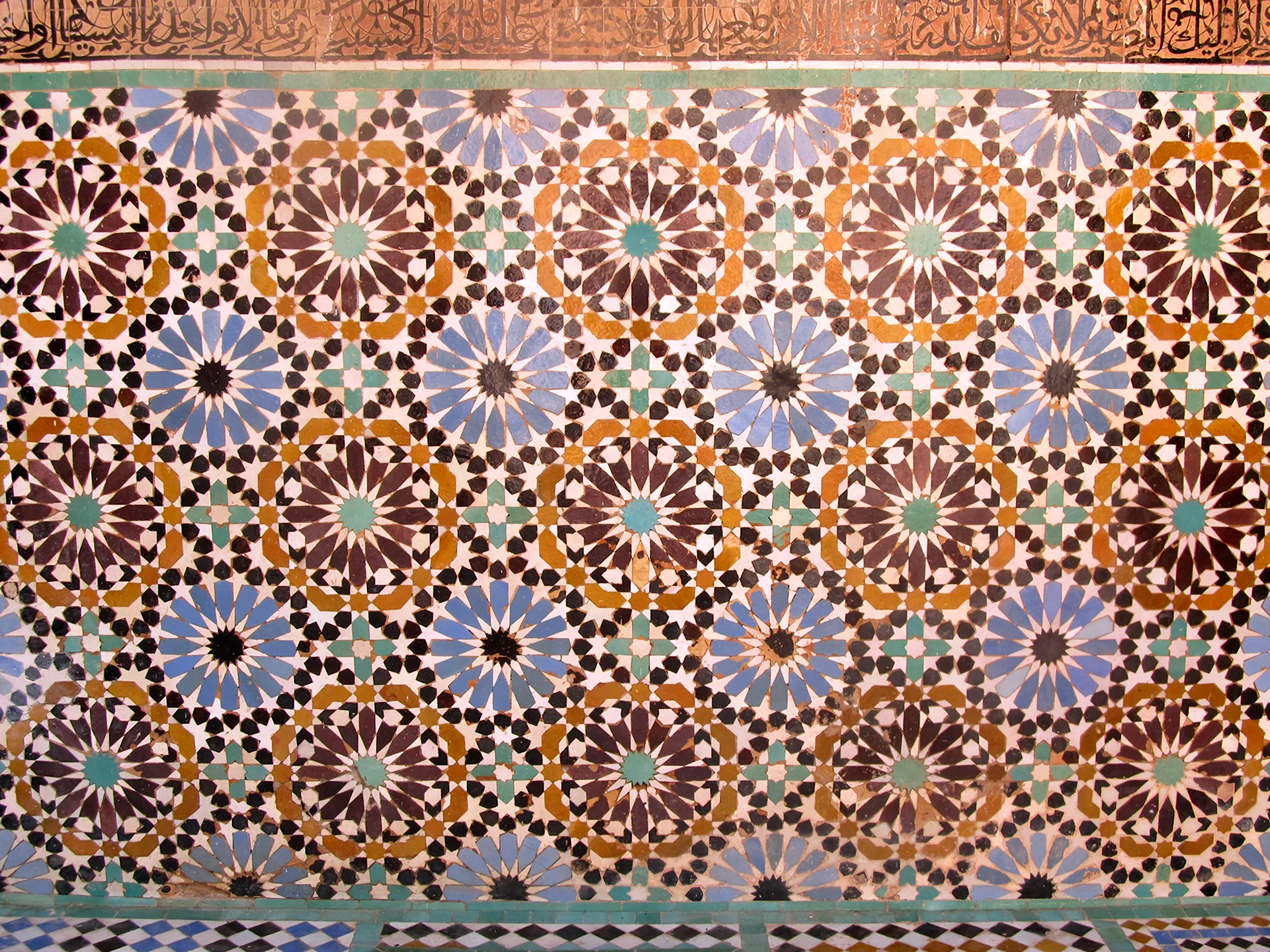 Мозаика Flower pattern Moroccan Marble