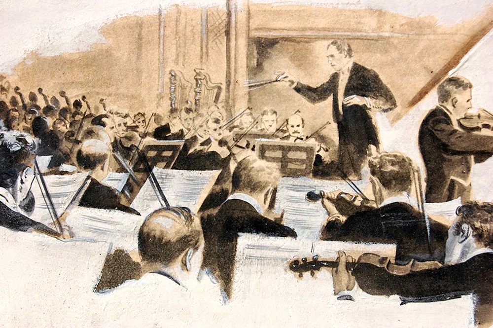 Музыканты оркестр живопись 19 века