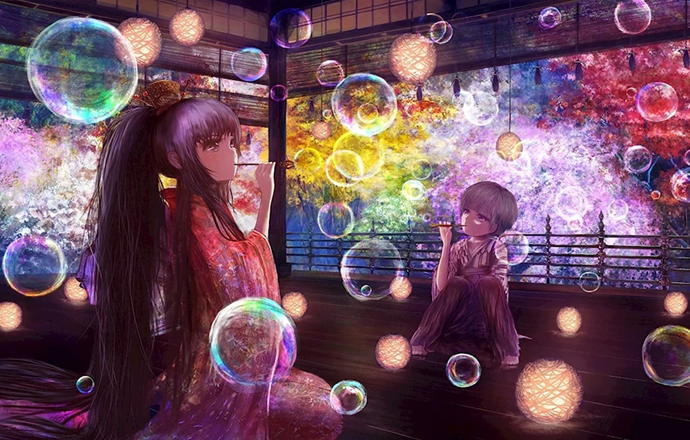 Мыльные пузыри аниме