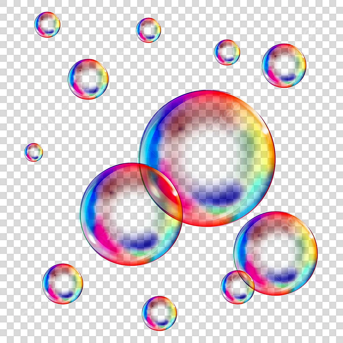Мыльные пузыри для фотошопа на прозрачном фоне