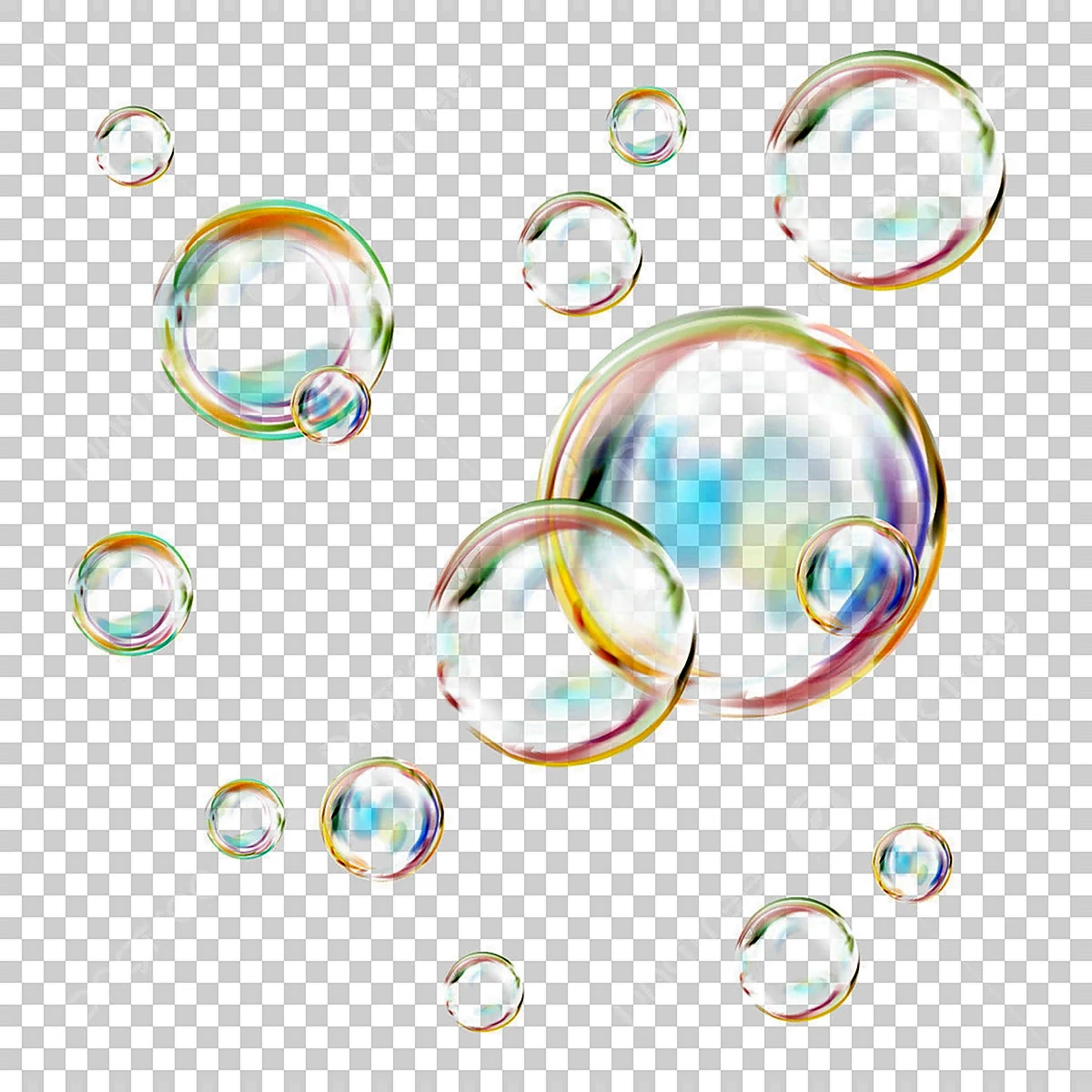 Мыльные пузыри на прозрачном