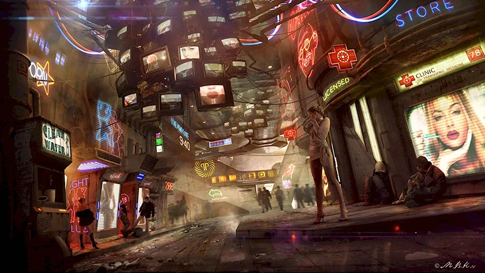Найт Сити трущобы Cyberpunk 2077