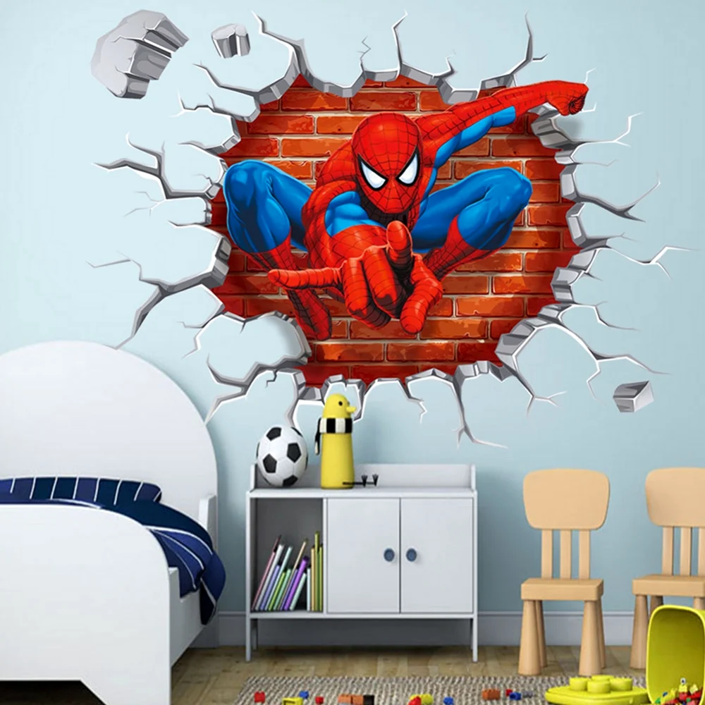 Наклейки на стену человек паук