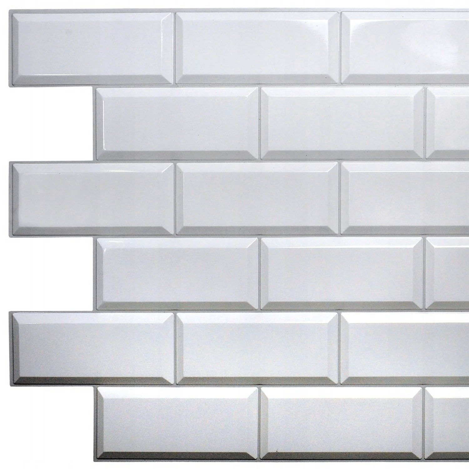 Настенные панели плитки и белый 3d ПВХ серый seam