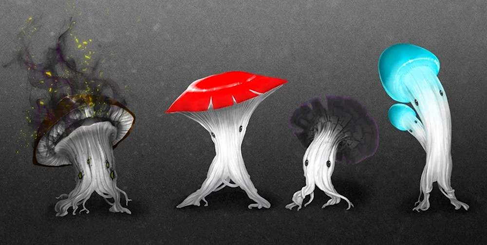 Необычные грибы арт