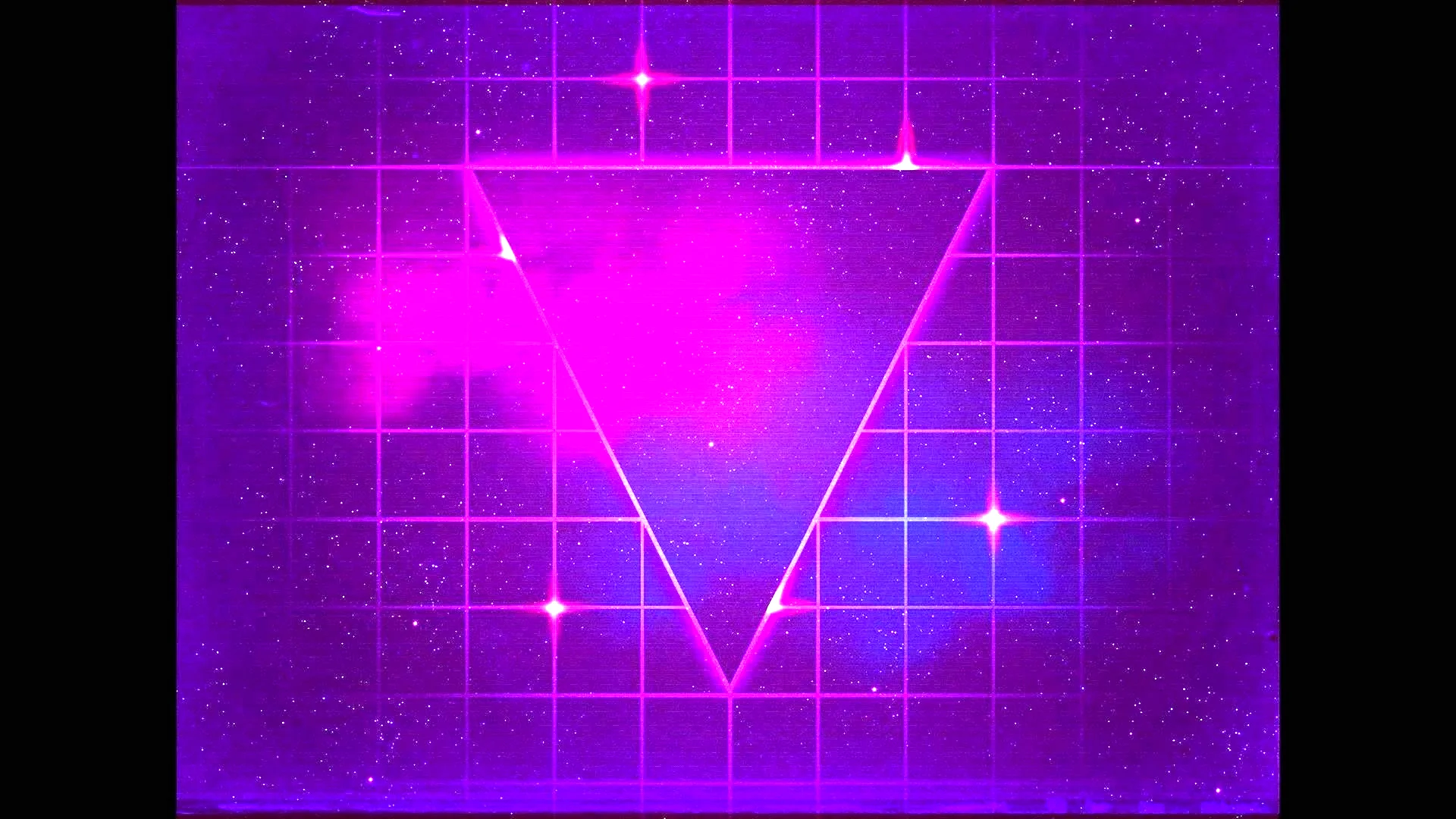 Неоновый треугольник фон