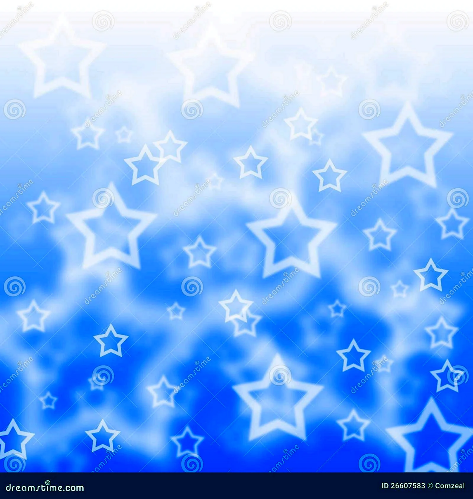Нежно голубой фон со звездами