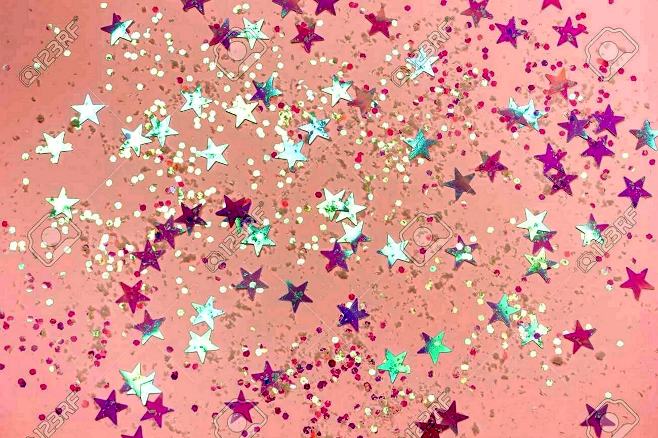 Нежный розовый фон со звездочками