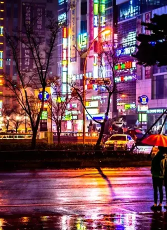 Ночная Корея Сеул