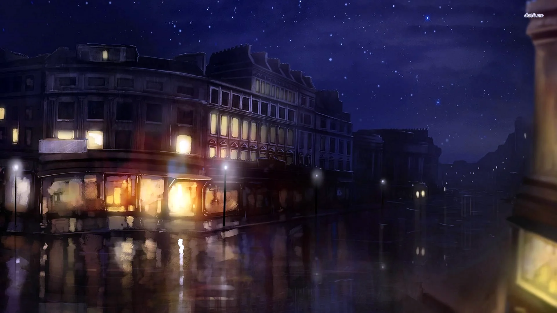 Ночная улица аниме