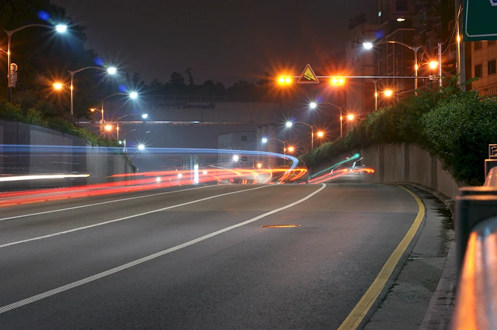 Ночное освещение дороги