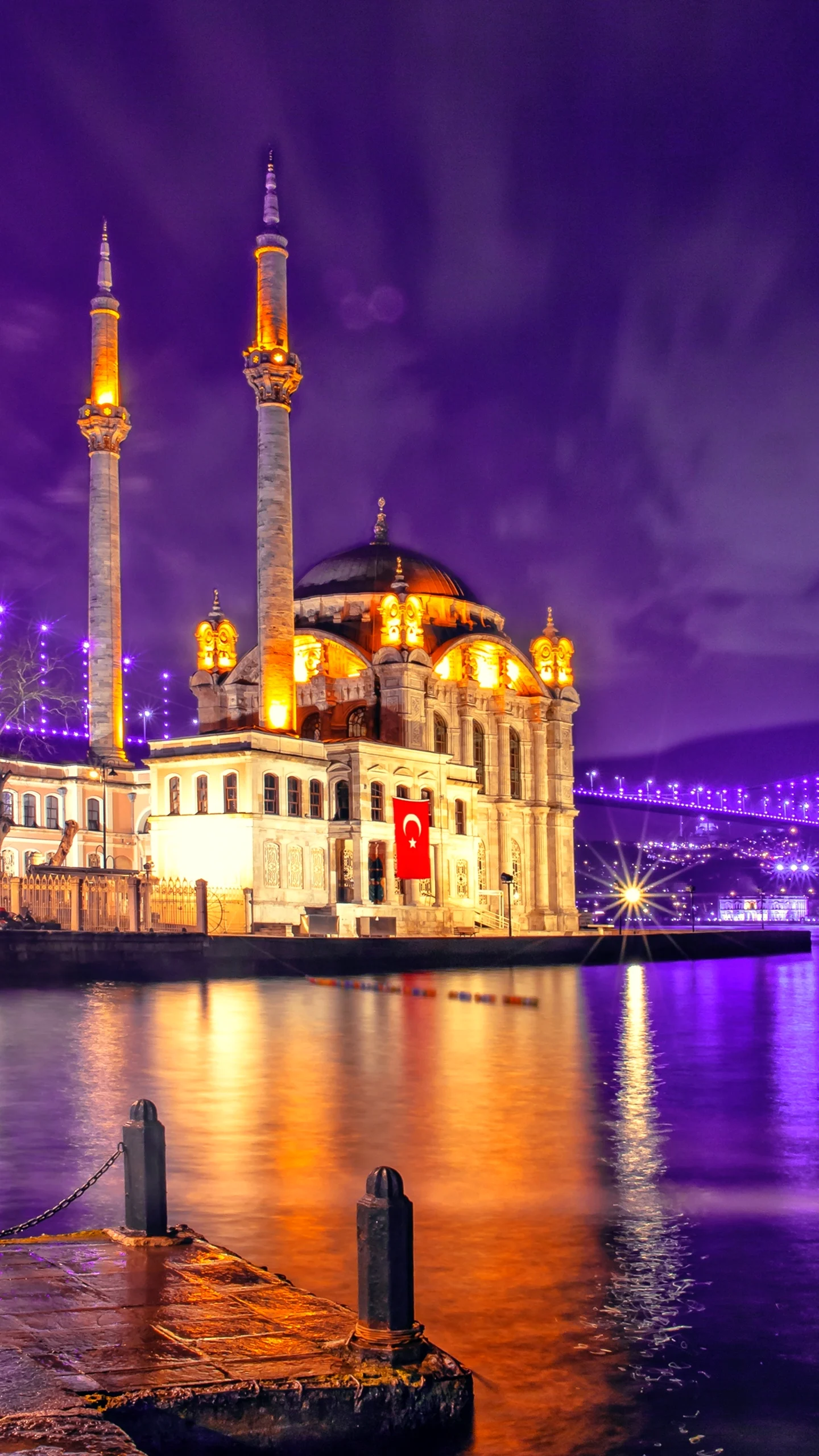 Ночной Стамбул Турция мечеть
