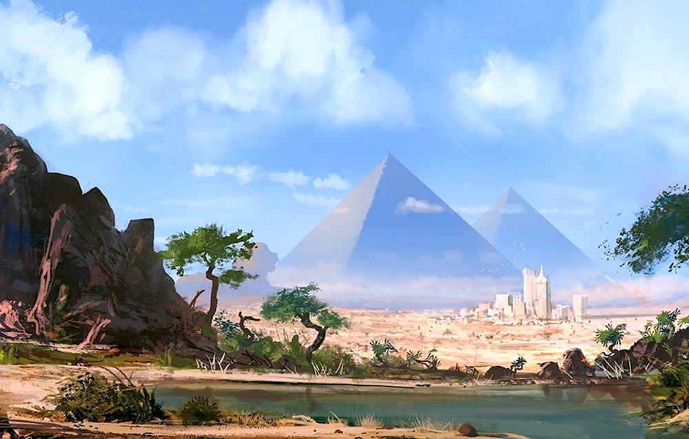 Оазис в древнем Египте
