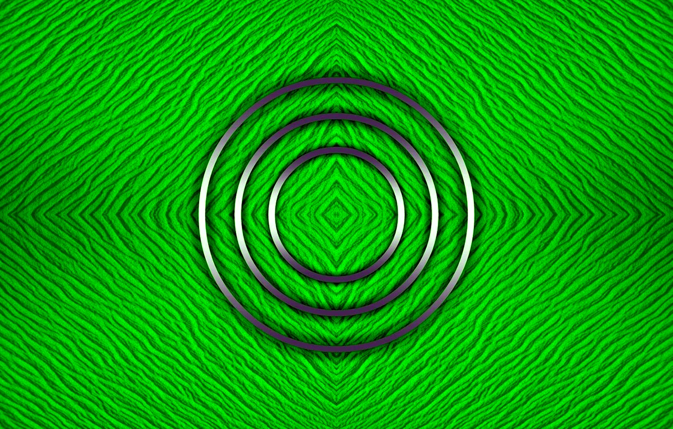 Обои зеленые круги