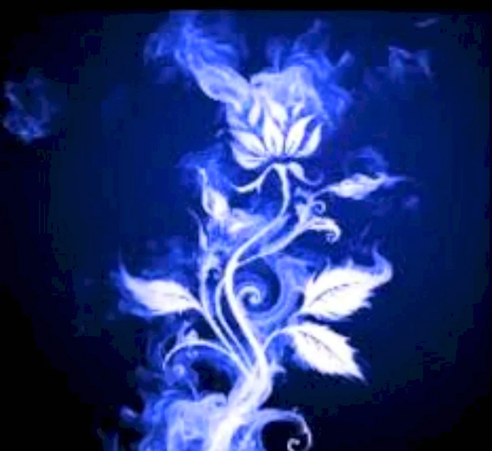 Огненные цветы синие
