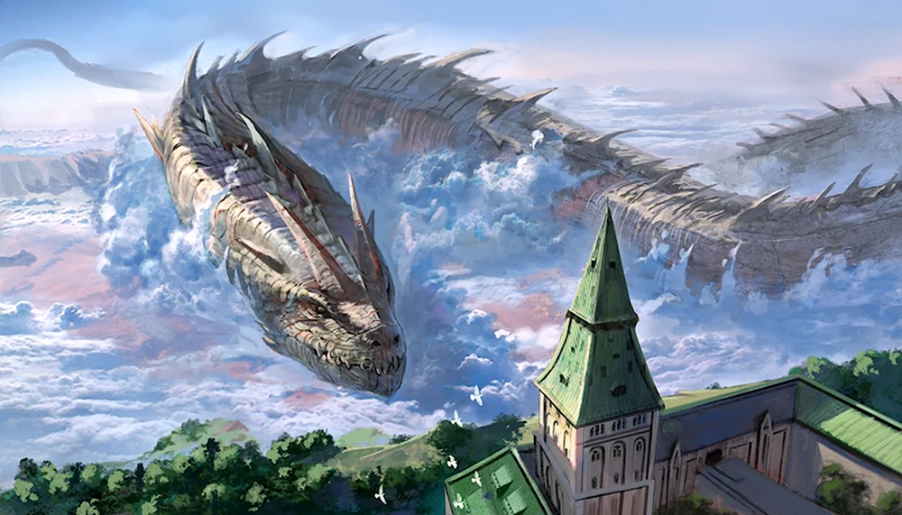 Огромный дракон