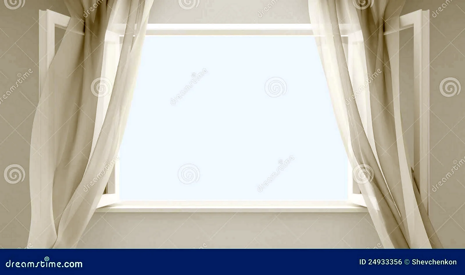 Окно с открытой шторой