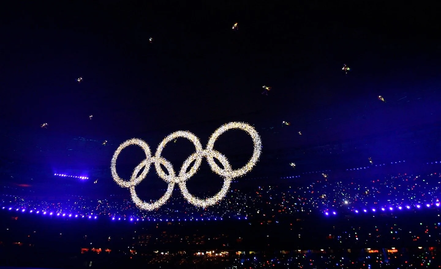 Олимпийские кольца олимпиады в Пекине