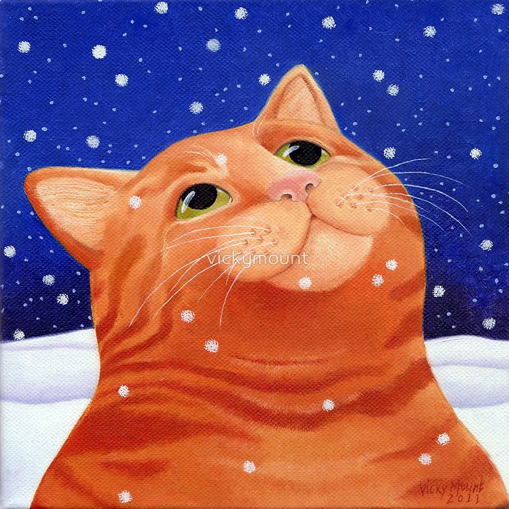 Оранжевый кот арт