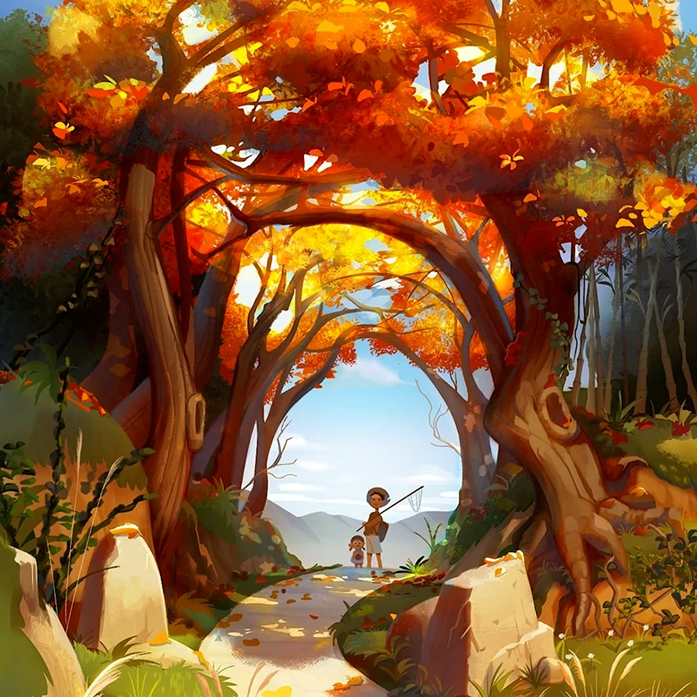 Осенний пейзаж фэнтези