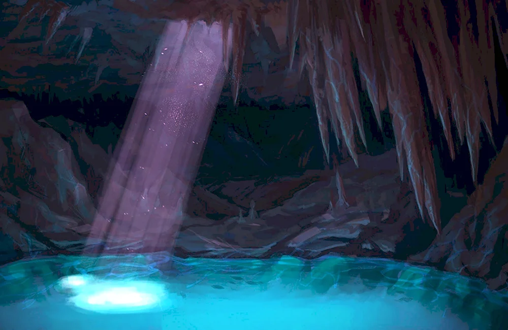 Озеро в пещере арт