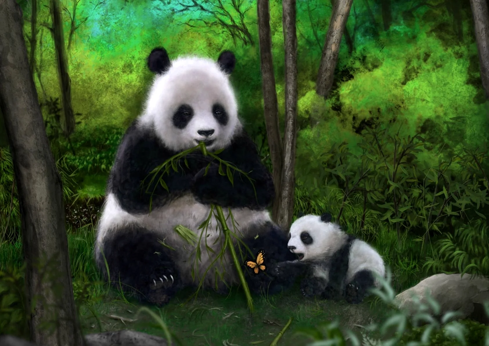 Панда картина
