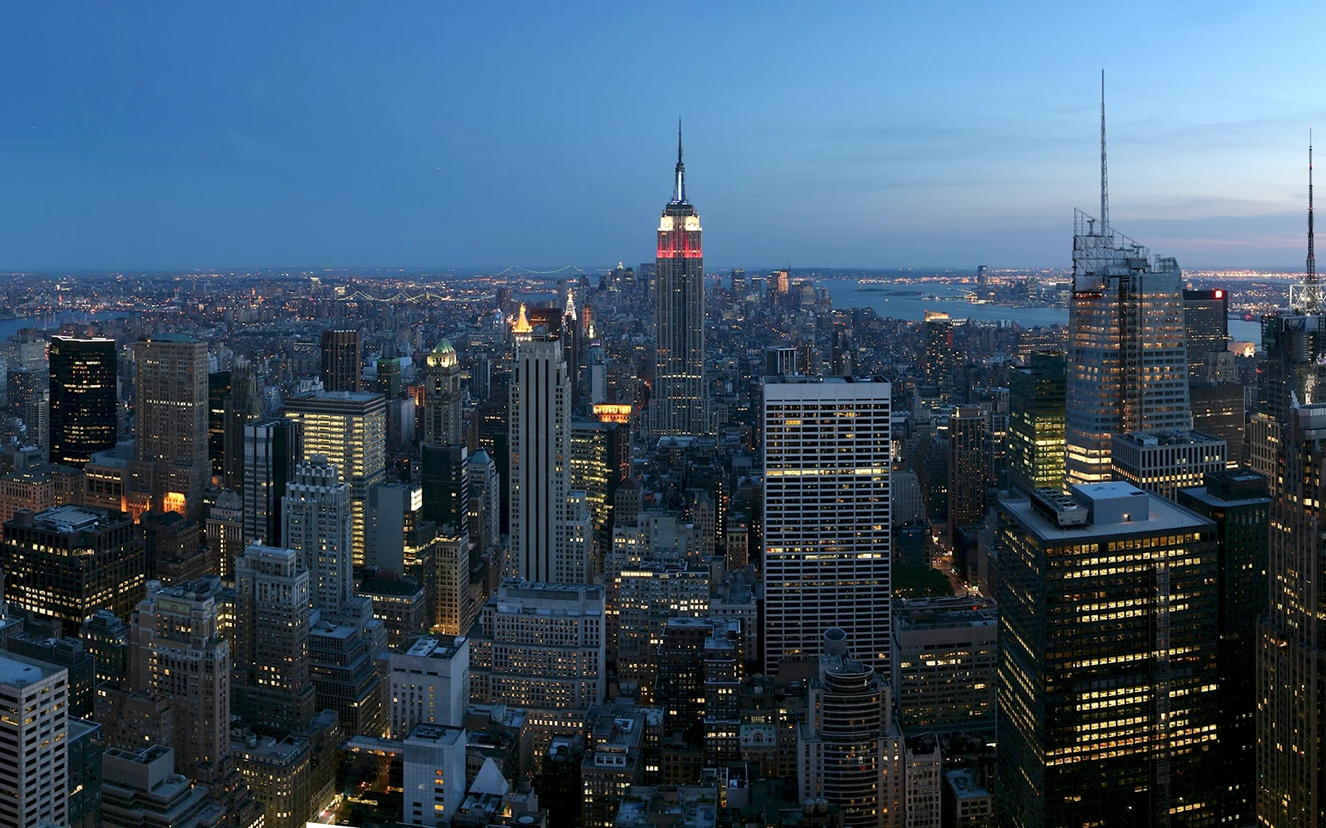 Панорама Нью Йорк Эмпайр Стейт Билдинг