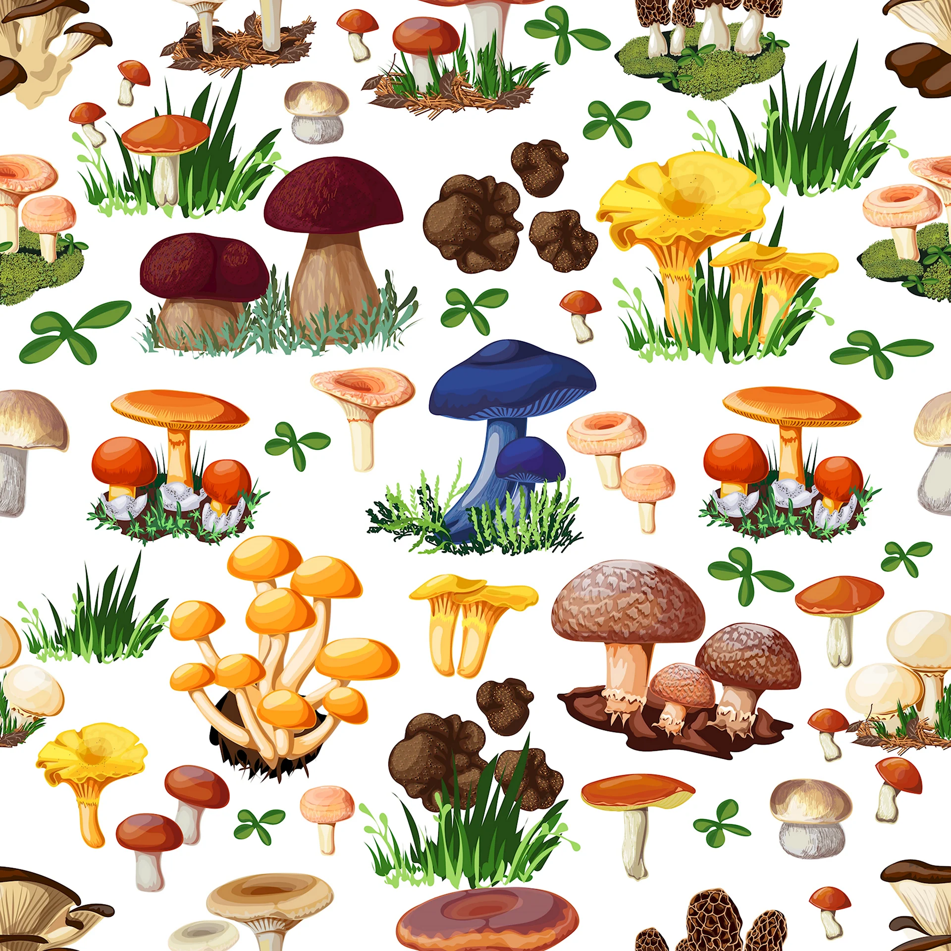 Паттерны для фона грибы