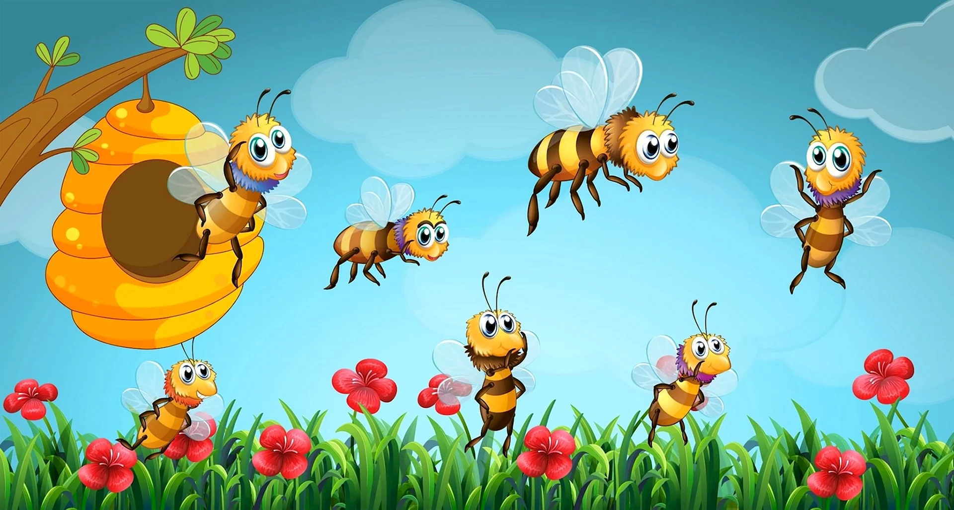 Пчелки в улье