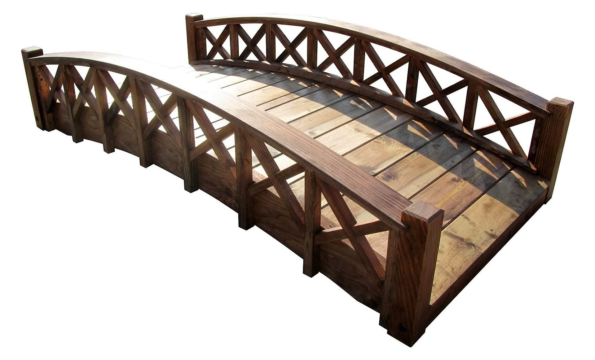 Перила для мостика деревянные