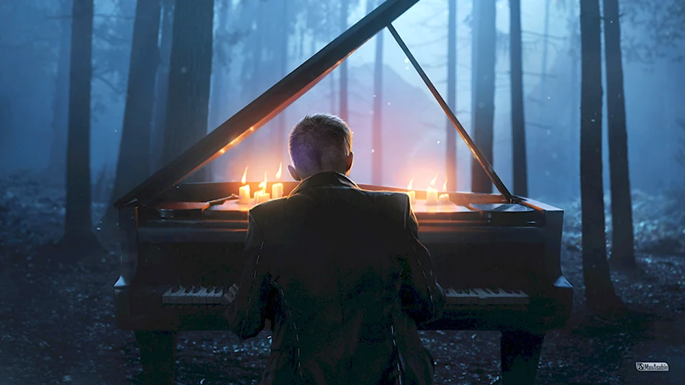 Пианино в лесу