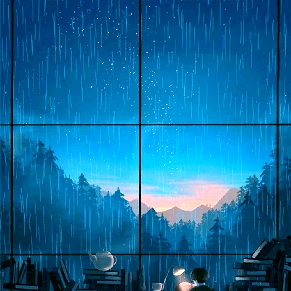Пиксель арт дождь