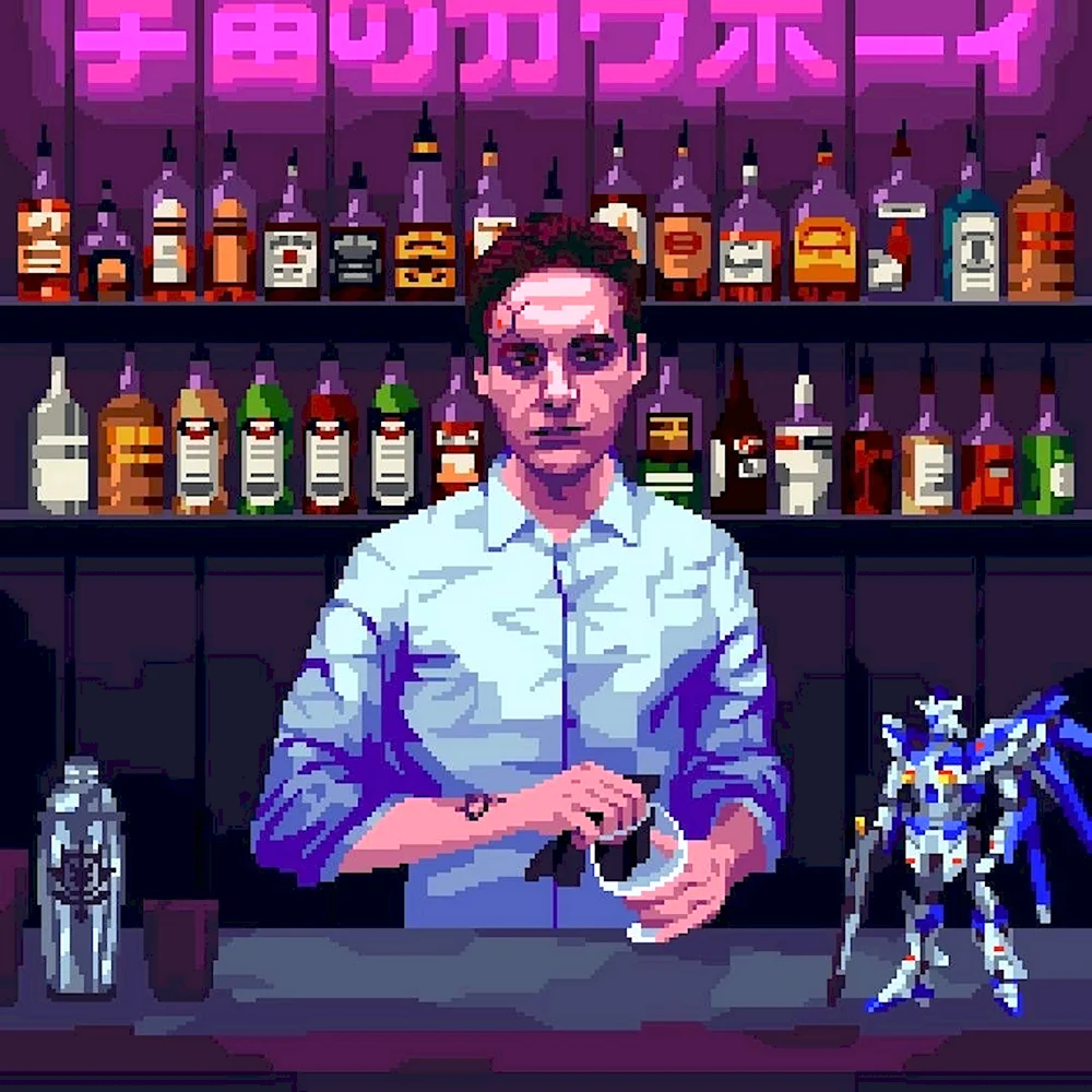 Пиксельный бармен