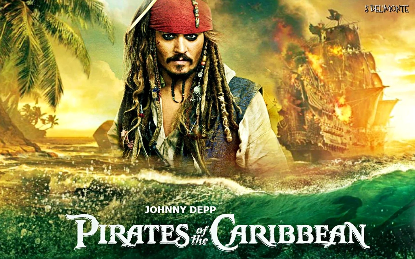 Пираты Карибского моря зеленый Луч