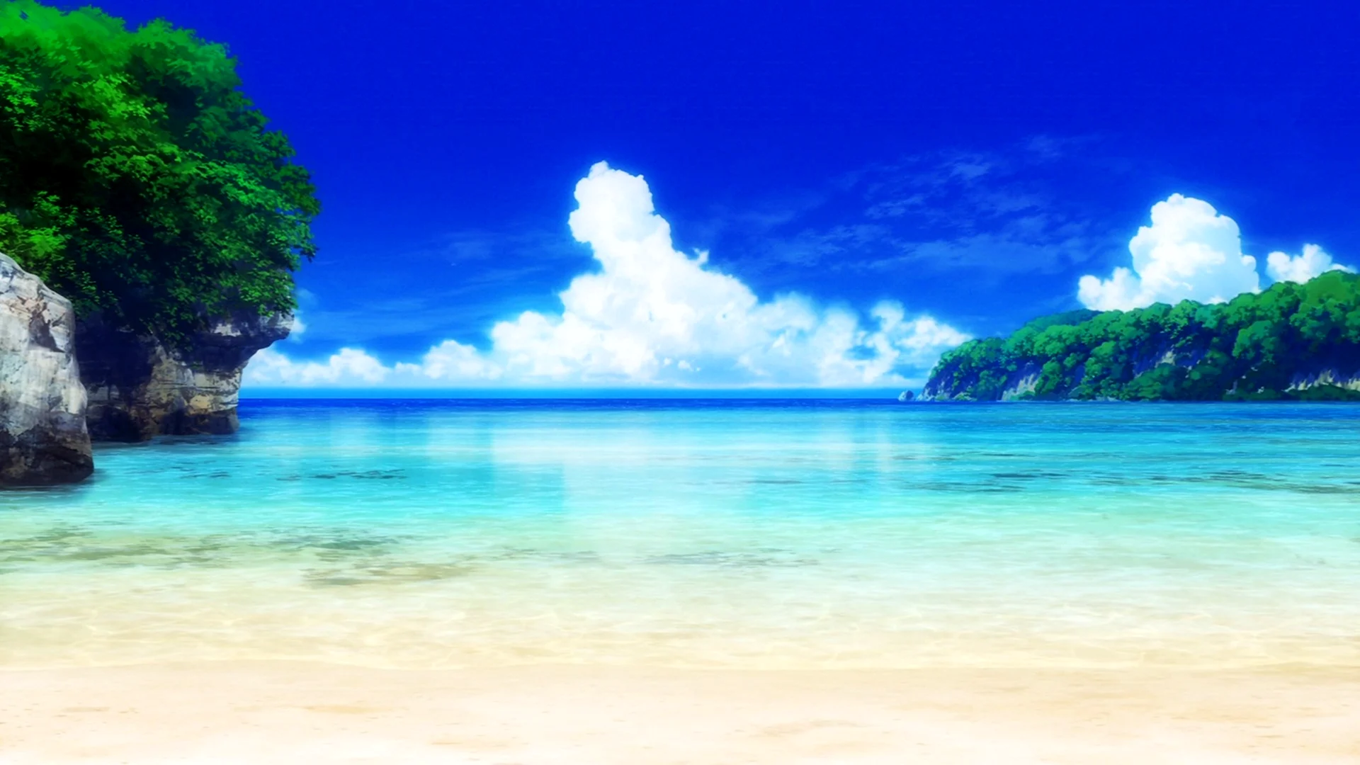 Пляж из аниме