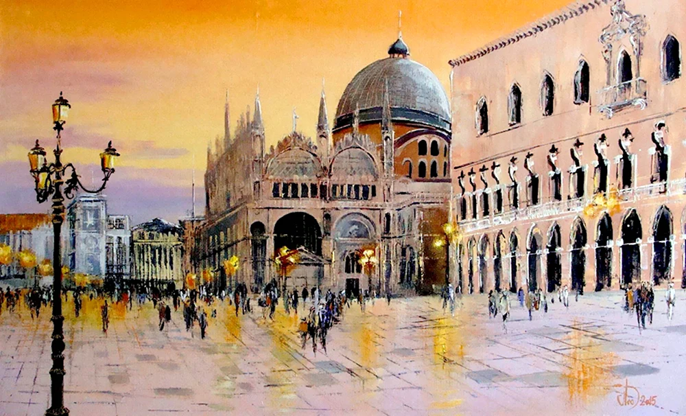 Площадь Сан Марко в Венеции картина