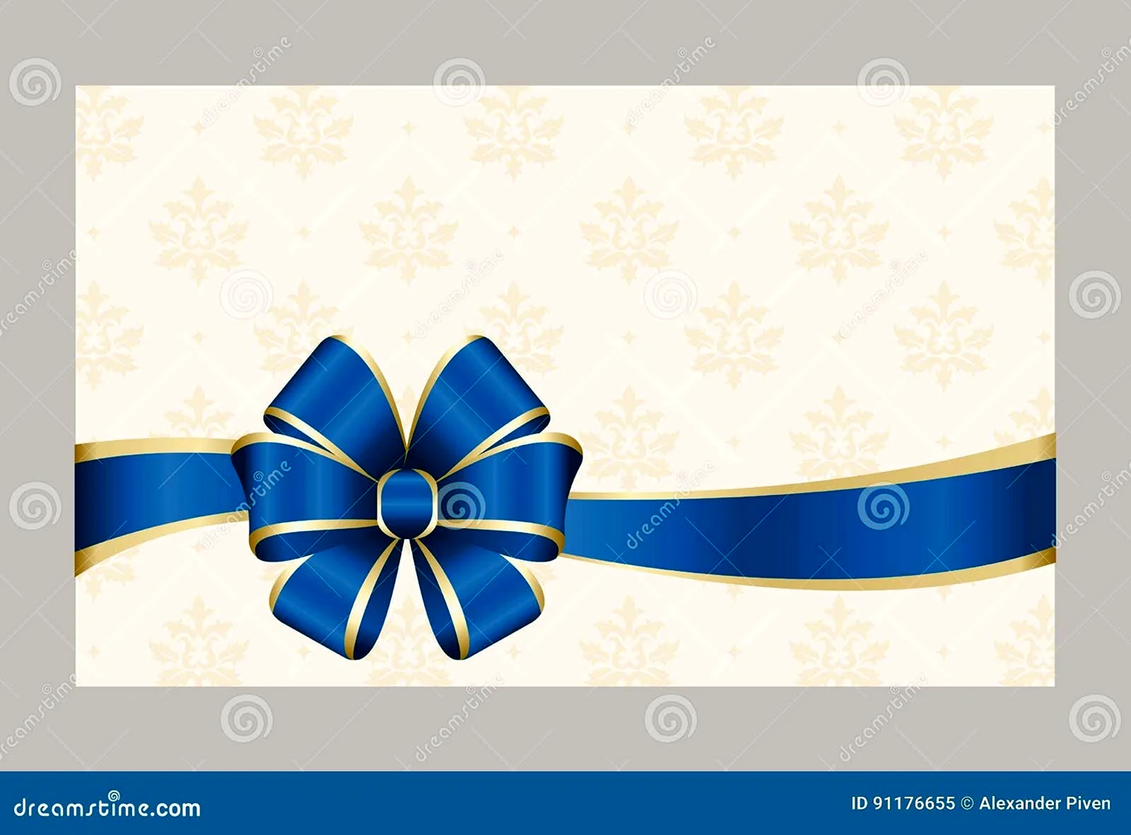 Подарочный сертификат синий бант
